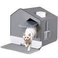 LuxePro Large Enclosed Cat Litter Box & Mat