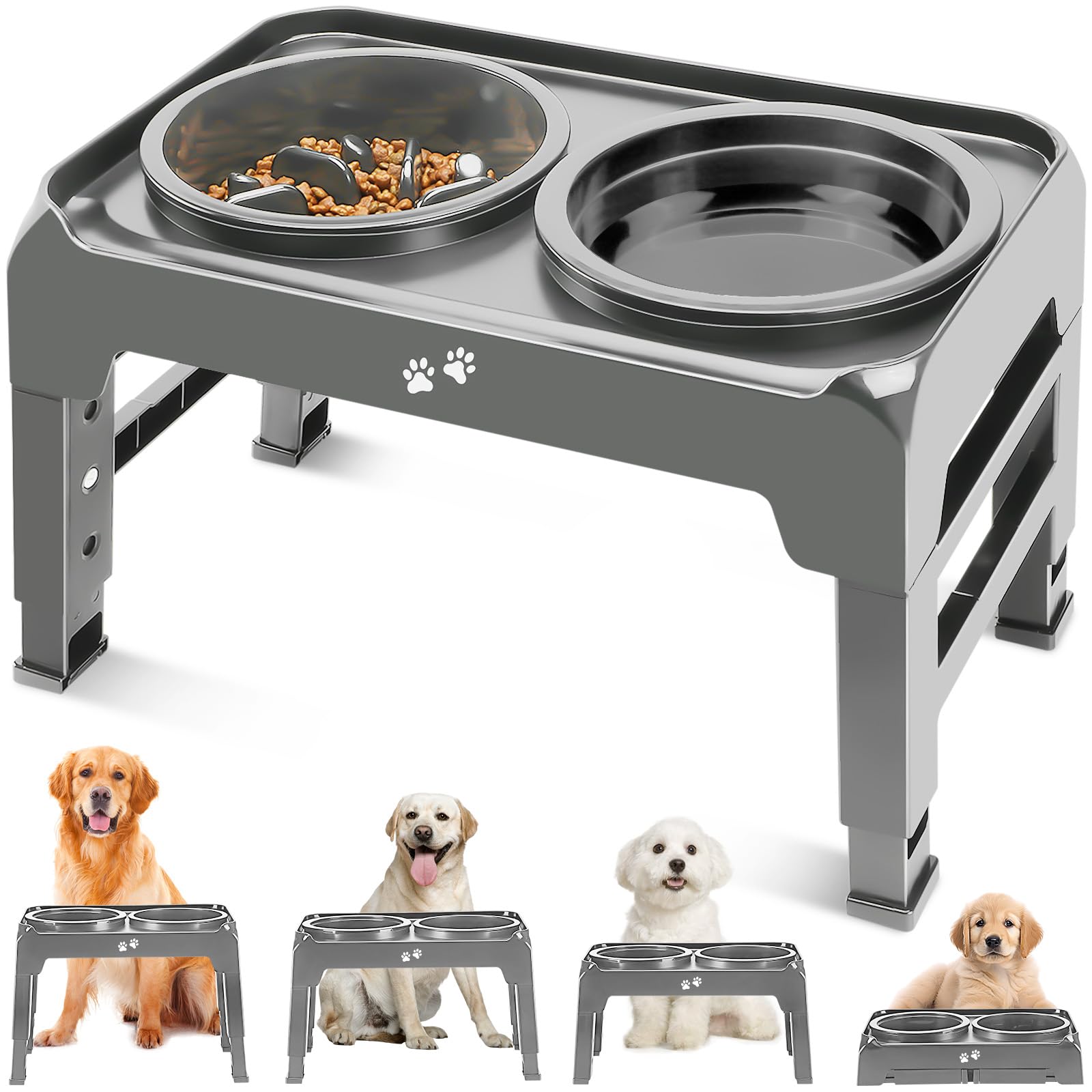 LuxePro 2-in-1 Dog Feeder Stand