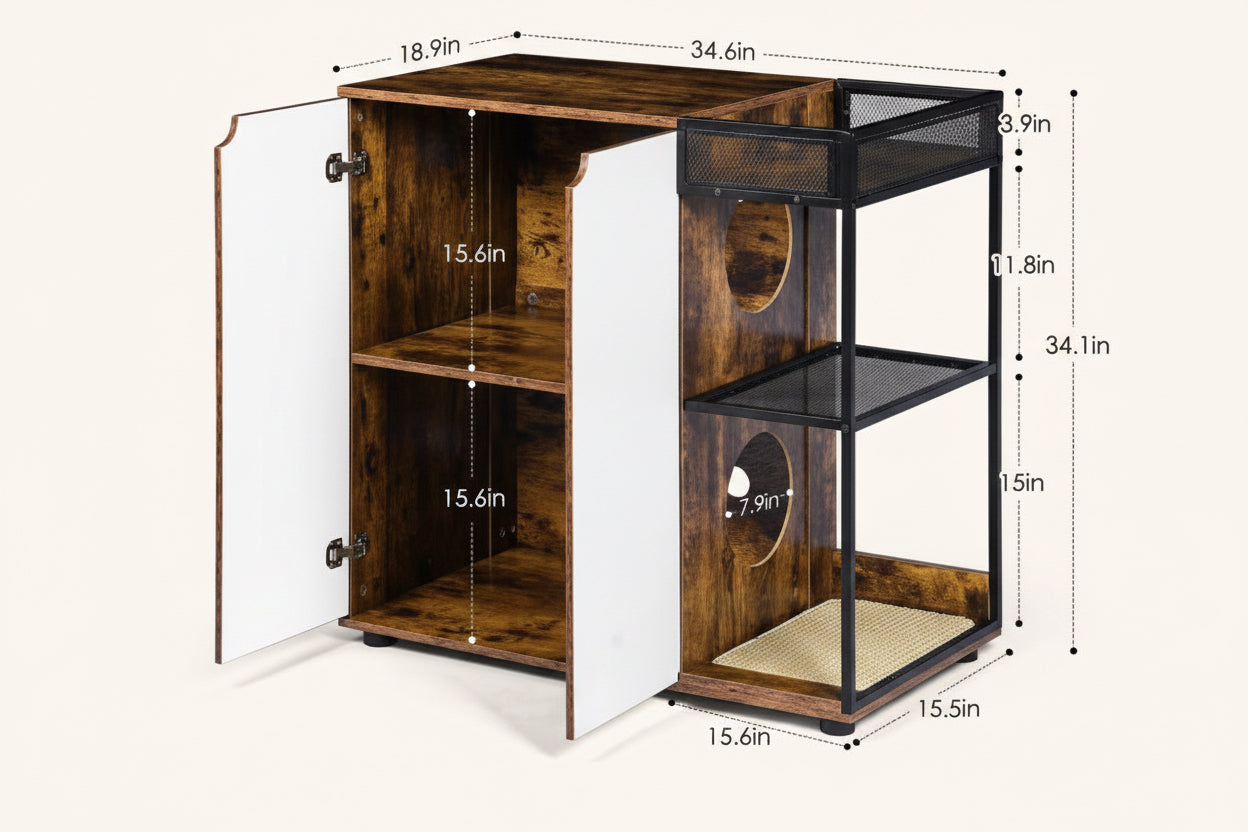 LuxePro Cat Furniture Enclosure