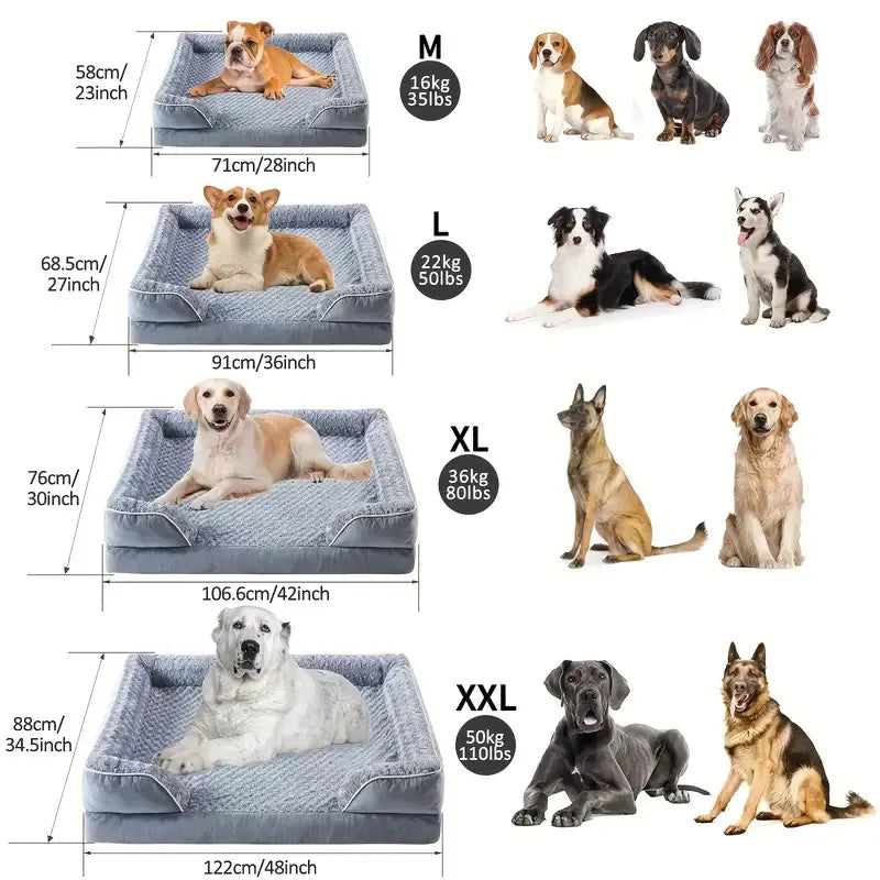 Luxe Paws Club Waterproof & Washable Bed