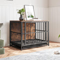 LuxePro Dog Crate Furniture for Large/Medium Dogs - Rustic Brown